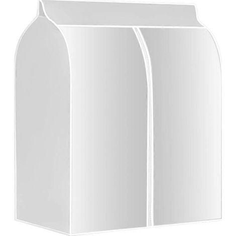 Housse de protection anti-poussière pour vêtements, idéale pour la maison et l'armoire.-90X80X50CM-White