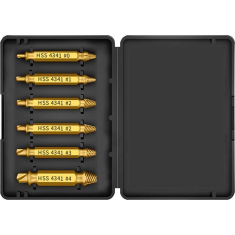 Kit Extracteur de Vis Abîmées - Débloquer Boulons avec Précision Extracteur Multifonction pour Mécanique Plomberie Réparation Auto Travail du Bois et Métal (1/5)