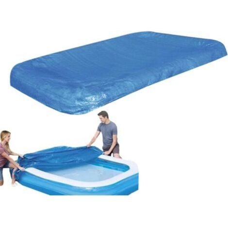 Telo di copertura gonfiabile per piscina, telo impermeabile e antipolvere pieghevole con coulisse per spa, inverno, esterni, giardino e bordo piscina.