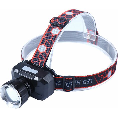 Phares à LED, lumière puissante pour la conduite de nuit, lampes de pêche de nuit pour mins, projects, lampes de poche rechargeables longue distance (tête en aluminium 702) (1/5)