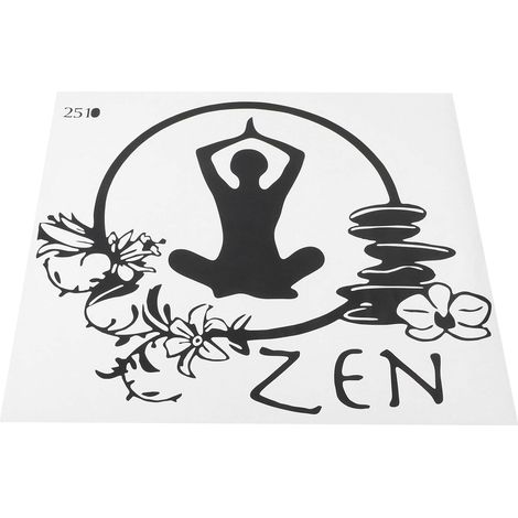PVC Yoga Wall Sticker, Zen Meditation Sticker, Removable Wall Art for Living Room Bedroom, Home Decoration (Material Not Included) (1/5)