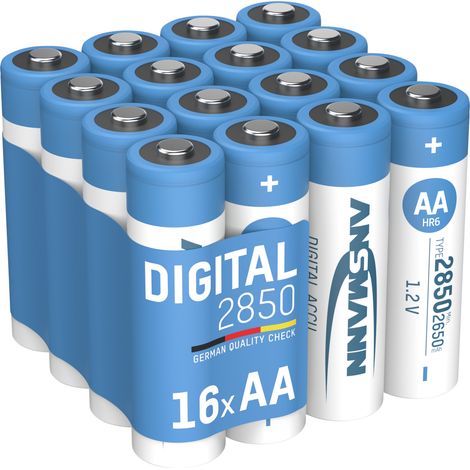 ANSMANN Akku AA min. 2650 mAh 1,2V NiMh, 16 Stück