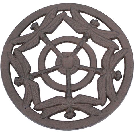 Salvamanteles de libélulas de hierro fundido marrón 20 cm (1/5)