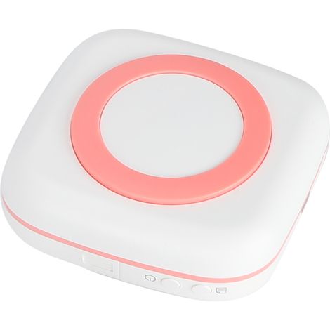 Mini-Drucker 200DPI Tragbares 8,8x8,5x3,7cm Typ-C Thermodruckgerät mit 800mAh Akku (Pink) (1/5)