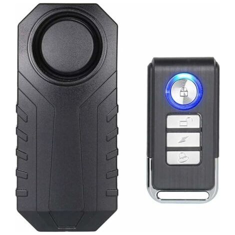 Alarme De Vélo, Alarme Antivol sans Fil pour Vélo Moto Voiture Véhicules Portes Et Fenêtres, 113db Super Fort Et étanche (Télécommande Incluse) (1/5)