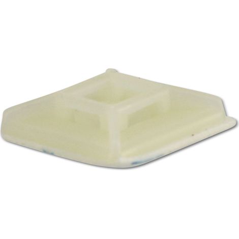 KSS Socle de fixation autocollant Polyamide 6.6, Naturel, L=26,1, l=26,1, 1 pièce