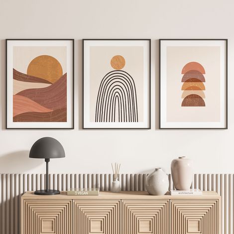 Lot de 3 Affiches / Posters Triptyque - Boho - 3 Affiches - 70x100 cm (Cadres non fournis) - Photo pleine page (1/5)