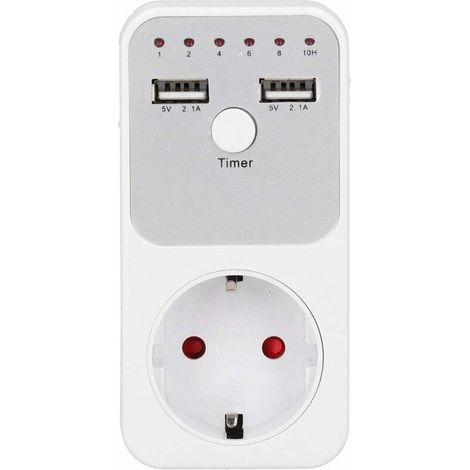 Presa USB intelligente con timer digitale per il conto alla rovescia 180260V per la ricarica di computer e telefoni (spina europea) (1/4)