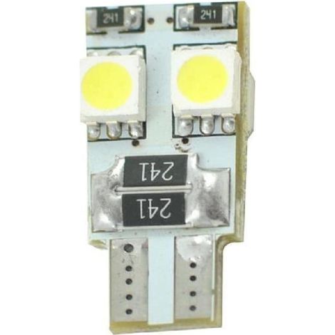 2 Ampoules LED Canbus T10 W5W 12V 1.6W Blanc