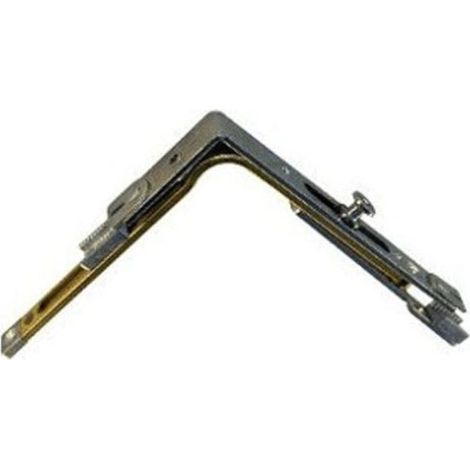 Ferco – Renvoi d’angle S 1 galet – Acier Ferguard – Entraxe 70 mm – Pour fenêtres PVC – Installation flexible en haut/bas/galet