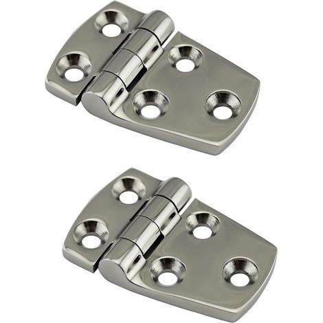 Charnières à Sangle avec 5 Trous, 2 pièces, en Acier Inoxydable 316 de qualité Marine, 50mm 70mm, Accessoires de quincaillerie de Yacht for Bateau Marin, voilier(38X70mm) (1/5)