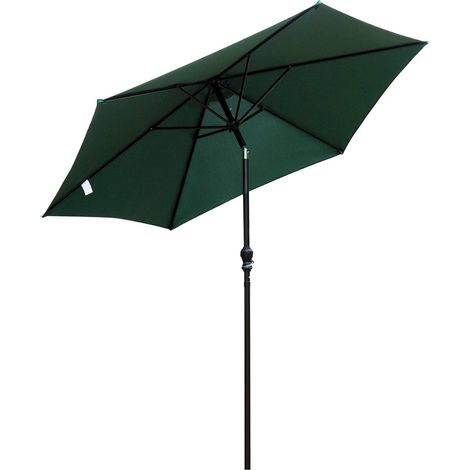 Parasol inclinable Tropico Vert et Noir (1/5)