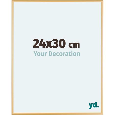 yd. - Cadre photo 24x30 - Or Vintage - Aluminium - Kent