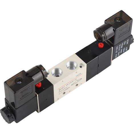 Électrovanne pneumatique 5/3 fermée au repos 24V DC filetage BSP 1/4, 0,15 à 0,8 MPa, modèle 4V230-08P (1/5)