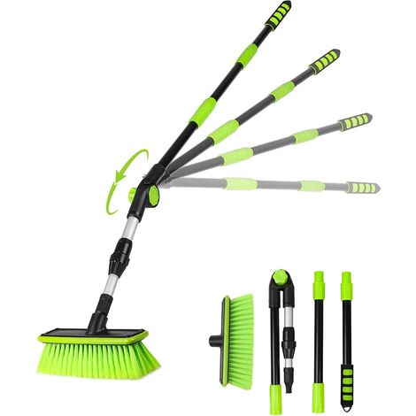 151 cm PBT 180° Rotating Car Wash Brush Long Handle The New Brush Head Is Not Easy To Produce Floating Hair For Sweeping Snow SUV Truck RV Caravan Cleaning Interior Exterior (1/5)