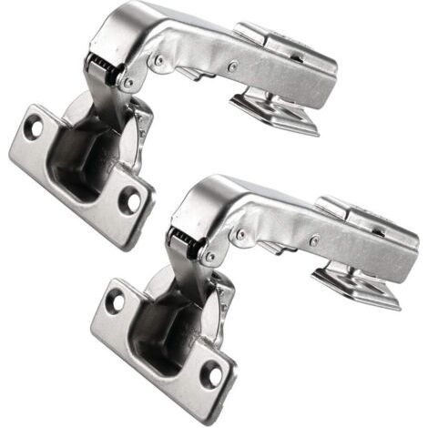 Charnières de placard à fermeture douce à 90°, adaptées aux meubles de cuisine, charnières d'angle invisibles de 35 mm, vis incluses, 1 paire (1/5)