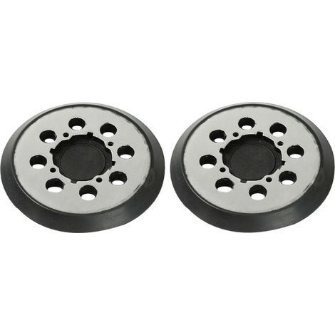 Trade-Shop 8-Loch + 4-Loch Klett Schleifteller Ø125mm mit Metall-Rückseite kompatibel mit Dewalt DCW 210 D1R ersetzt N329079 - 2 Stück
