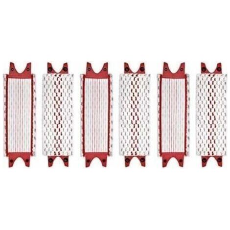 BUNTHAUS Lot de 6 têtes de balai plates en microfibre – Compatibles Vileda UltraMax – Lavables en machine – Nettoyage sols durs efficace (1/4)