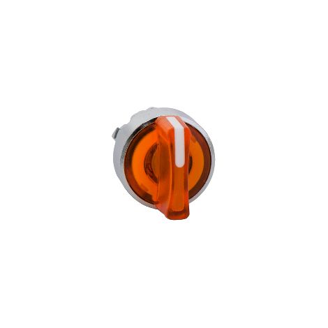 Harmony tête de bouton tournant lumineux - 3 positions Ø22 - orange  - ZB4BK1353