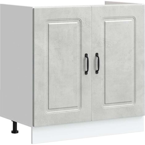 Maison Exclusive - Mobile base lavello Kalmar Grigio Cemento 80x46x81,5 cm