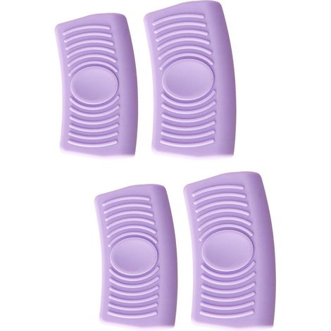 Manche En Silicone Pour Poêle - Protection Antichaleur Pour Poignée De Casserole - Compatible Avec Poêles En Fonte Et Autres Ustensiles De Cuisinière - Lot De 4 (1/5)