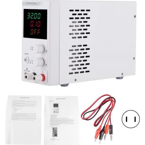 Alimentation stabilisée 30V 10A DC régulée mini pour maintenance électrique, prise US 110V, source de courant continu réglable (1/5)