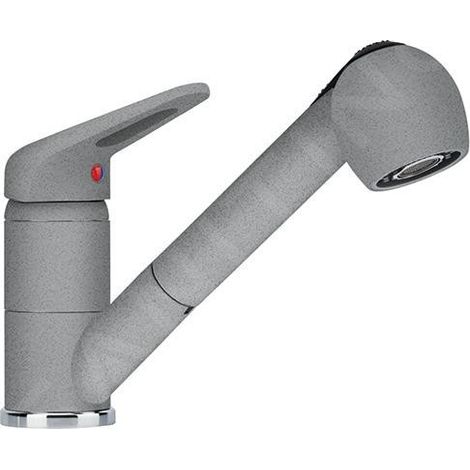 Franke - Mitigeur d´évier FC 9547.084, avec douchette extractible, pierre grise 115.0470.670 (1/2)