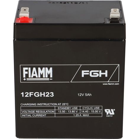 Fiamm Blei-Akku 12FGH23 12V 5Ah Pb Faston 6,3mm (1/5)
