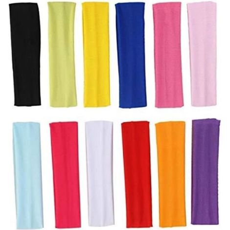 Bands de Cheveux pour Femmes, Bandeaux de Coton de Yoga, Bandeau de Bande à Bande élastique élastique Bandeau 12 Couleurs (1/4)