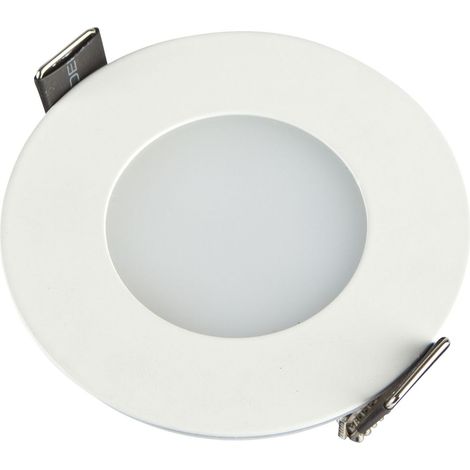 Encastré intérieur LED'UP AGENCEMENT rond fixe blanc 4000K 3,5W 185lm IP44 - EUROPOLE - 461711