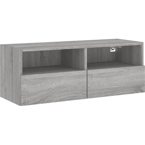 Maison Exclusive - TV-Wandschrank Grau Sonoma 80x30x30 cm Holzwer