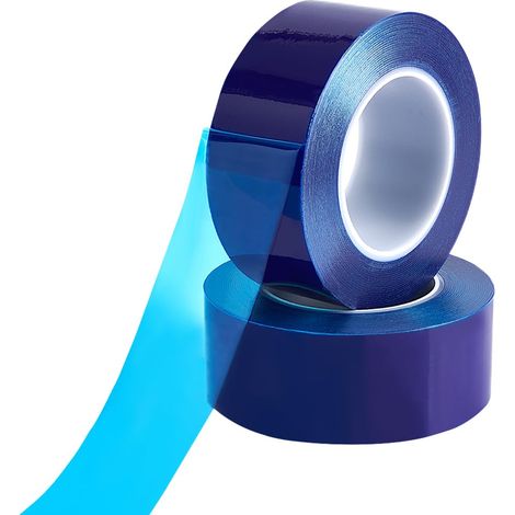 Ruban Adhésif de Protection de Surface, 5cm de Large Ruban de Film de Protection Amovible Rouleau de Film de Protection Contre Rayures pour Vitres Métal et Plastique, Bleu ciel profond (1/5)
