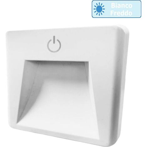 TRADE SHOP - Luce Notturna A Led 0.5w Con Accensione Touch Lampada Con Spina Punto Luce Xgcmd-004 - -Bianco Freddo      - (1/5)