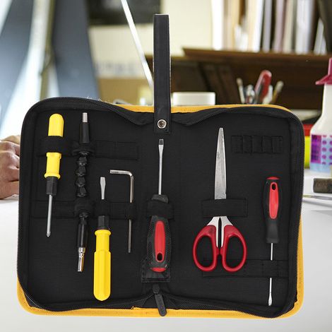 Sac à outils RTG-86 petit format, sac de rangement pour outils, accessoires pour petits travaux industriels, tissu Oxford, 265 x 150 x 50 mm (1/5)