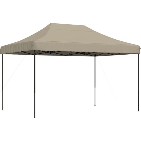Maison Exclusive - Partyzelt Faltbar Pop-Up Taupe 410x279x315 cm