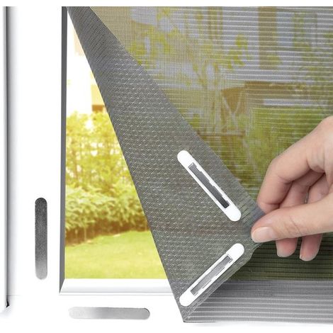Moustiquaire magnétique pour fenêtre – 130x150 cm – Noire – Auto-adhésive – Anti-moustiques (1/5)