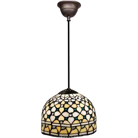 Lampe à suspension Tiffany Queen Series avec câble D-20cm