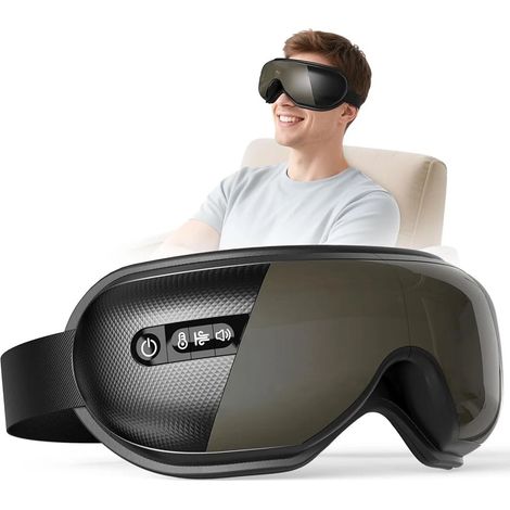 Appareil de massage oculaire à microcourant à 3 modes pour les yeux, soulage les poches, les cernes, les gonflements, les rides et la fatigue, et réduit la tension et le stress. Masseur oculaire music