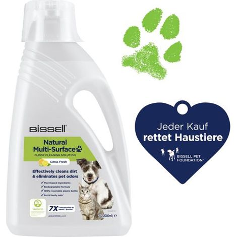 Nettoyant pour sols avec formule Naturelle - BISSELL - B31221 Crosswave - 2L, Spécial Animaux, Nettoyage Multi-Surfaces (1/5)