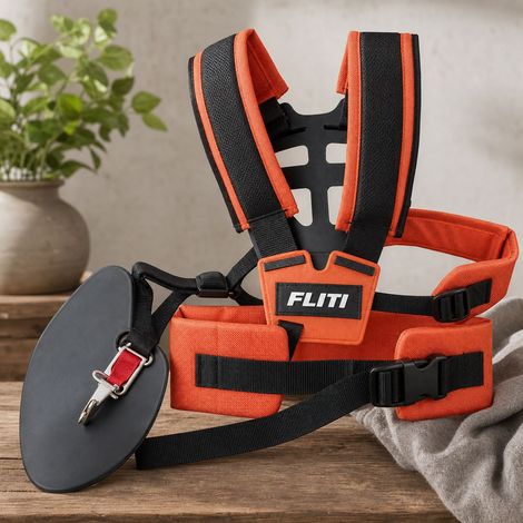 Adjustable nylon shoulder strap for brush cutter – Optimal comfort – Weight distribution – Universal installation (1/5)