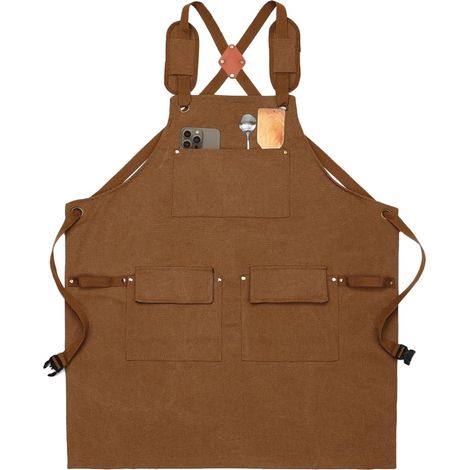 Tablier Avec Poches - Accessoires de Cuisine Ajustables Imperméables - (1/5)