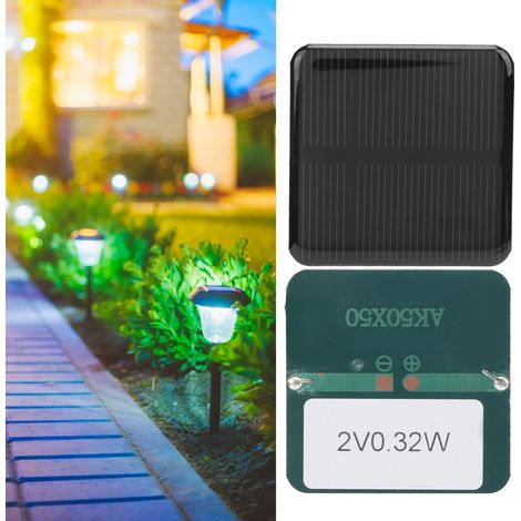 Panneau solaire 0.32W 2V pour charge de batterie Ni-MH 1.2V, lampe DIY, polysilicium, 160mA, S502032 (1/5)