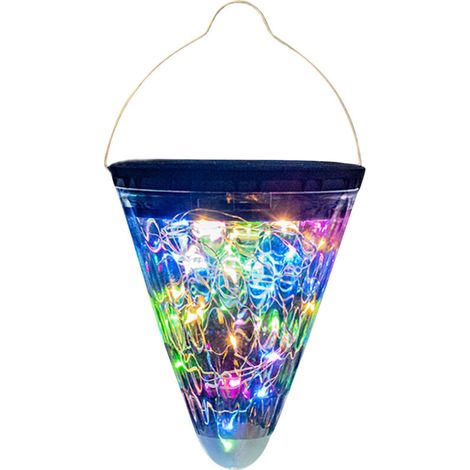 Lampe solaire d'extérieur LED éclairage nocturne étanche avec détecteur de mouvement et design conique — Multicolore (1/5)