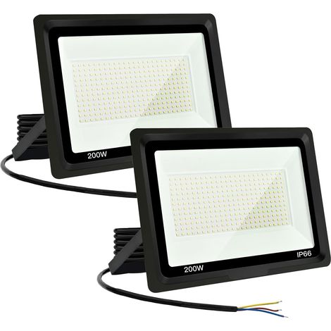 2x200W Projecteur LED,spot led extérieur 20000LM Super Brillant Exterieur IP66 Etanche 6500K Blanc Froid pour Garage, Jardin, Terrace, Cour (1/5)