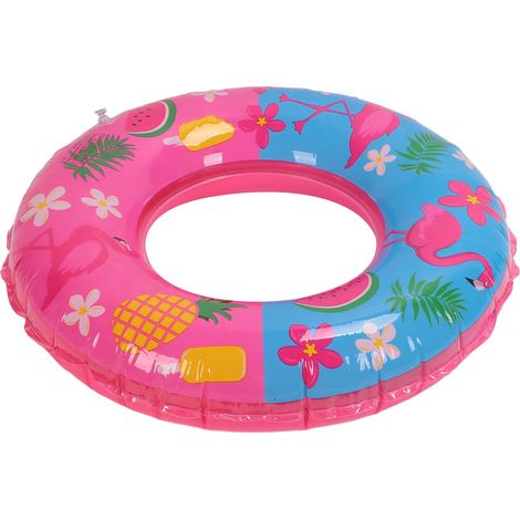Bouées de piscine rondes et portables en PVC épais écologique, motif flamant rose, pour fille (1/5)