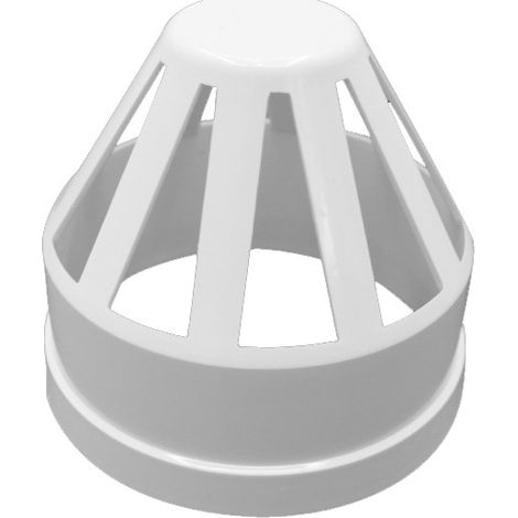 Tapón de ventilación de techo de PVC blanco, impermeable, transpirable, para campana extractora y conducto de escape de exterior, 160 mm (1/5)