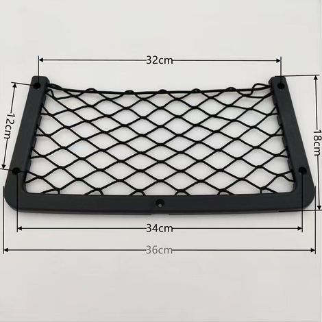 Lot de 3 filets de rangement pour voiture - 36 x 18 cm - Haute élasticité, filet de rangement pour bagages, magazines - T4 T5 T6 - Pour van, caravane, camping-car, camion, Ensoleillé (1/4)