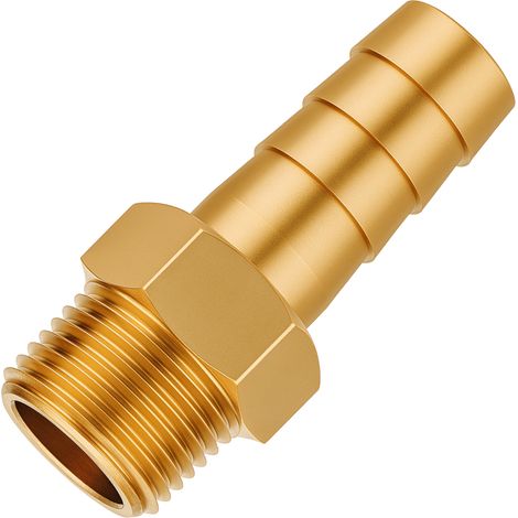 Raccord pneumatique Partner Brass, filetage extérieur 1/4" à chevrons 10 mm (1/4)