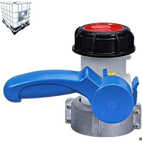 Adaptateur vanne IBC - Polyéthylène haute densité Résistant corrosion - Réservoir eau pluie - 75mm (1/5)