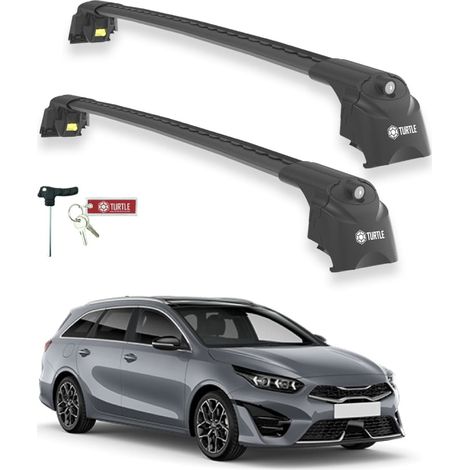 TURTLE kompatibel mit Kia Ceed Sportswagon (Cd) 2019-2025 Dachträger Air2 Schwarz (1/5)